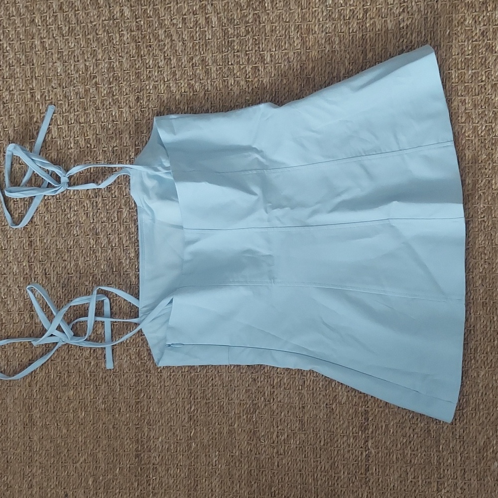 Zara Light Blue Tank Top with Ties - Picture 2 of 6